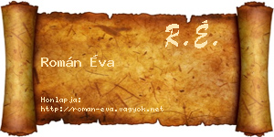 Román Éva névjegykártya